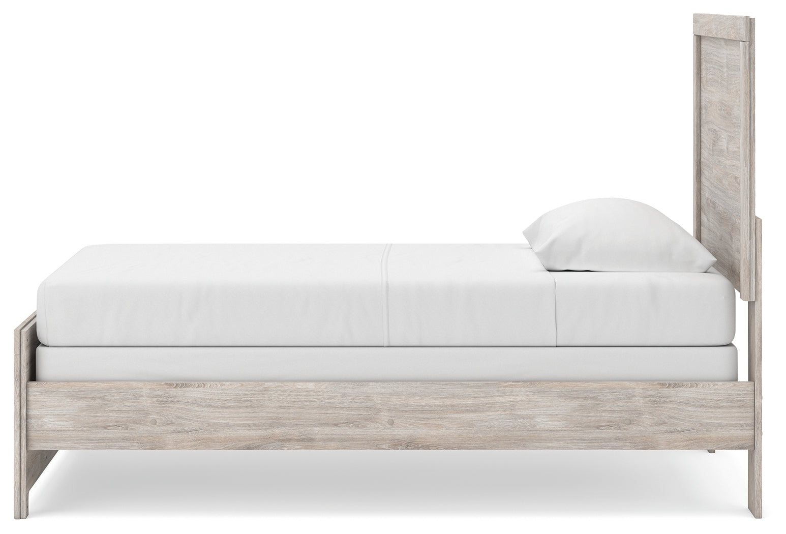 Broachmyn Gray Twin Panel Bed side alternate angle