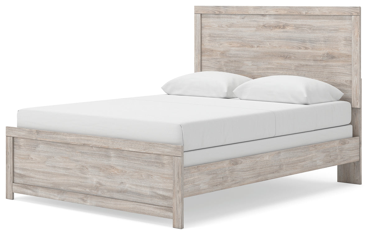 Broachmyn Gray Queen Panel Bed footboard detail