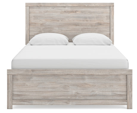 Broachmyn Gray Queen Panel Bed back angle view