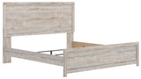 Broachmyn King Panel Bed angled with headboard detail