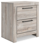 Broachmyn Gray Nightstand angled side view