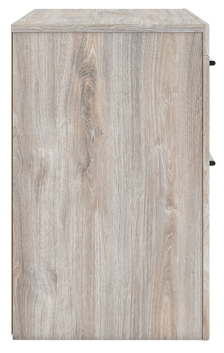Broachmyn Gray Nightstand side view