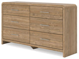 Gramburg Warm Natural Brown Dresser angled view