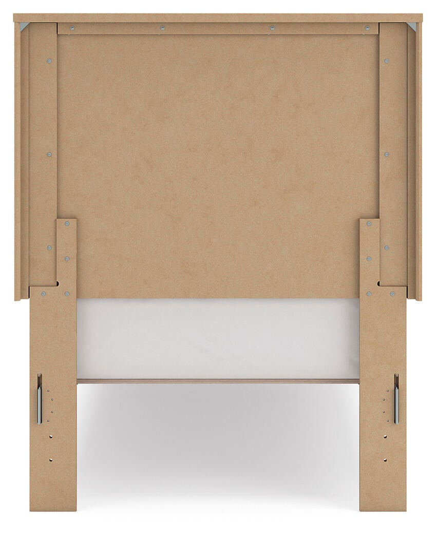 Gramburg Warm Natural Brown Twin Panel Platform Bed view 8