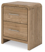 Gramburg Warm Natural Brown Nightstand angled view