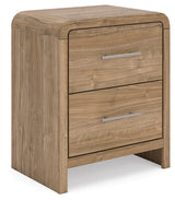 Gramburg Warm Natural Brown Nightstand angled view