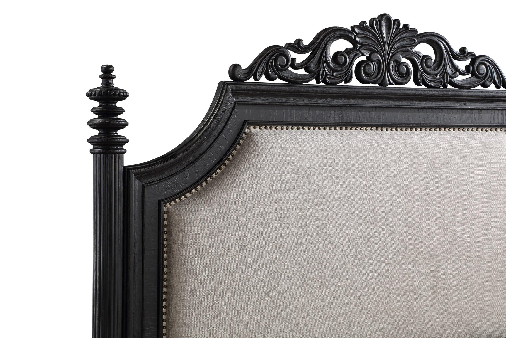 Kingsbury Black dresser angled storage
