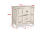 Napoli Cream Nightstand with USB Port view 4