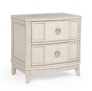Napoli Cream Nightstand with USB Port from Decor Furniture