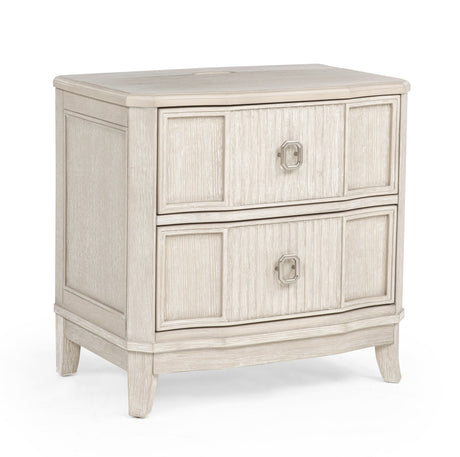 Napoli Cream Nightstand with USB Port from Decor Furniture