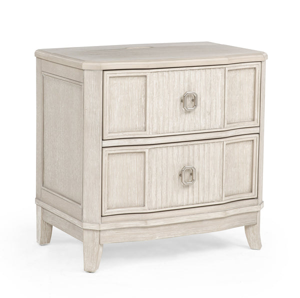 Napoli Cream Nightstand with USB Port from Decor Furniture