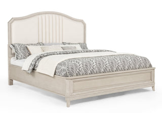 Napoli Cream Panel Upholstered King Bed from Decor Furniture