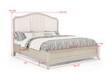 Napoli Cream Upholstered Panel Bedroom Set view 4