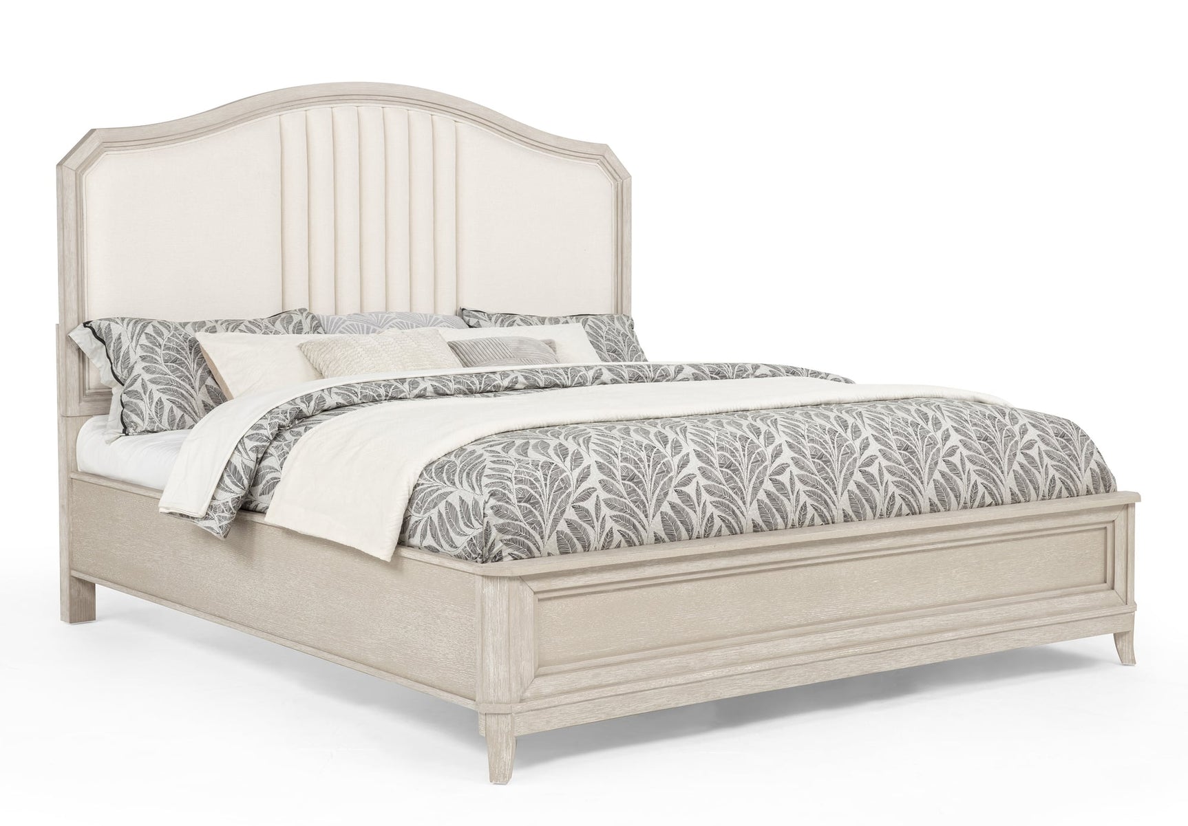 Napoli Cream Upholstered Panel Bedroom Set view 2
