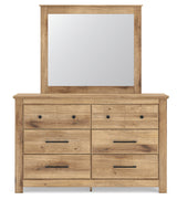 Close-up of Makidern dresser drawer front