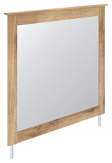 Makidern Tan Bedroom Mirror side angle with visible edge details