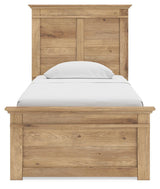 Makidern Twin Panel Bed footboard detail