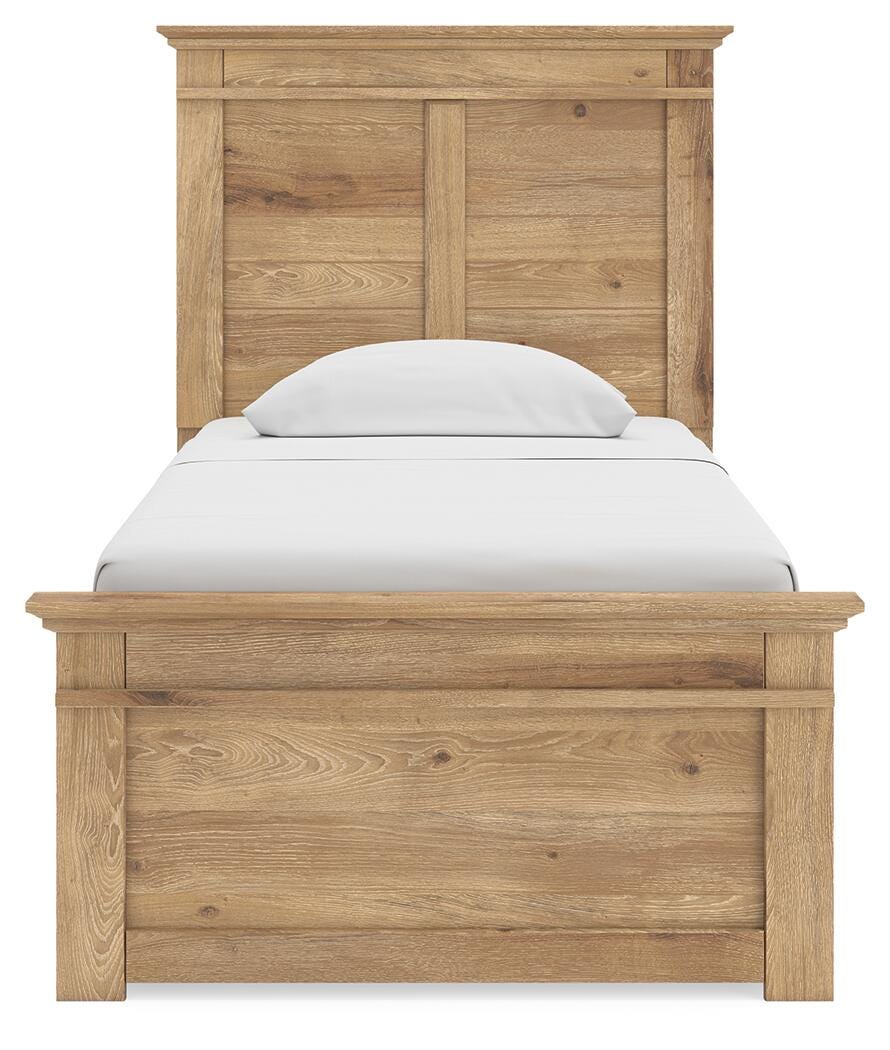 Makidern Tan Twin Panel Storage Bed view 8