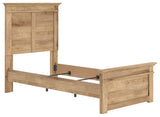 Makidern Tan Twin Panel Bed alternate side angle