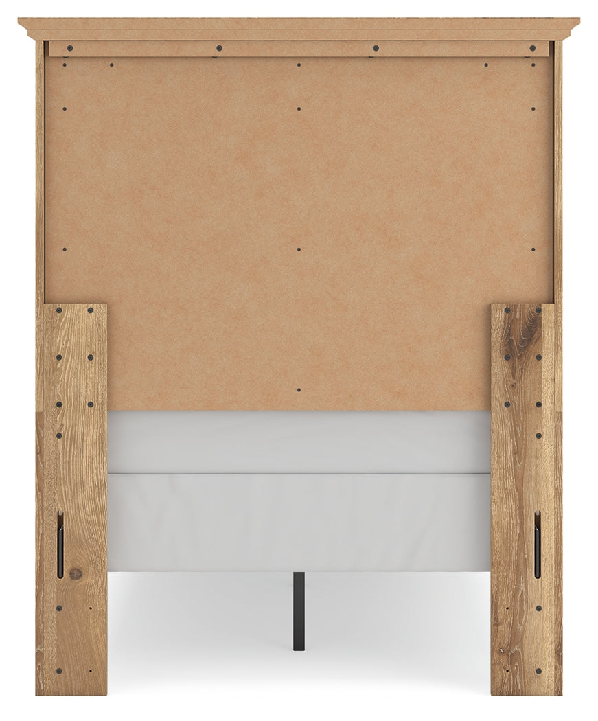 Makidern Tan Twin Panel Bed side alternate