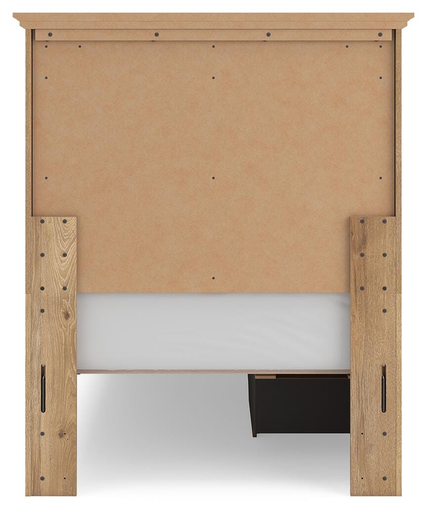 Makidern Tan Twin Panel Storage Bed view 8