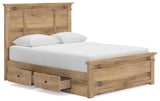 Bed footboard detail from side