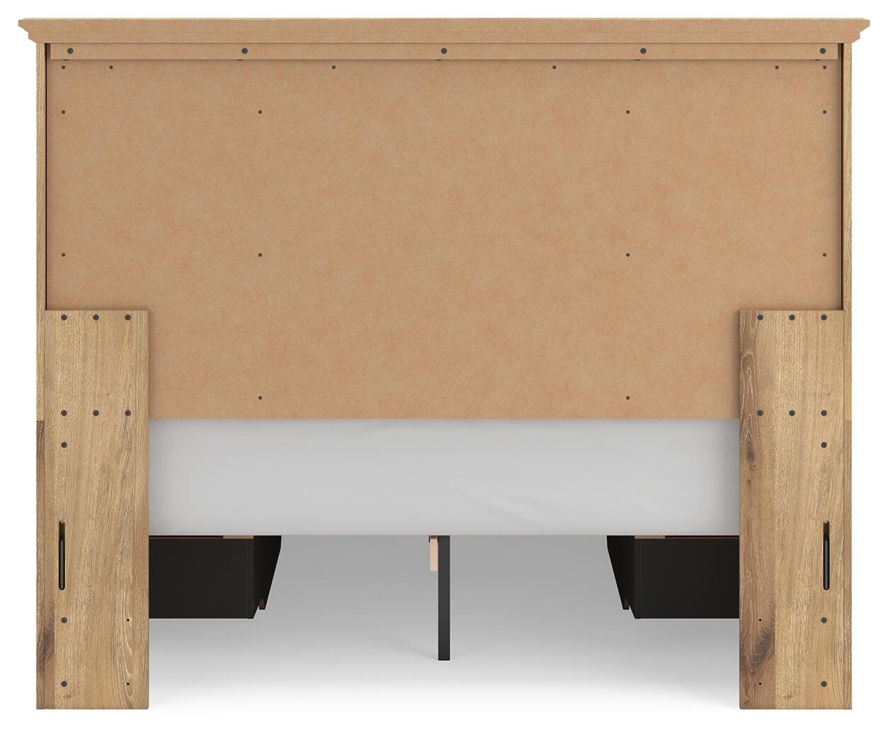 Queen size bed overall dimensions view