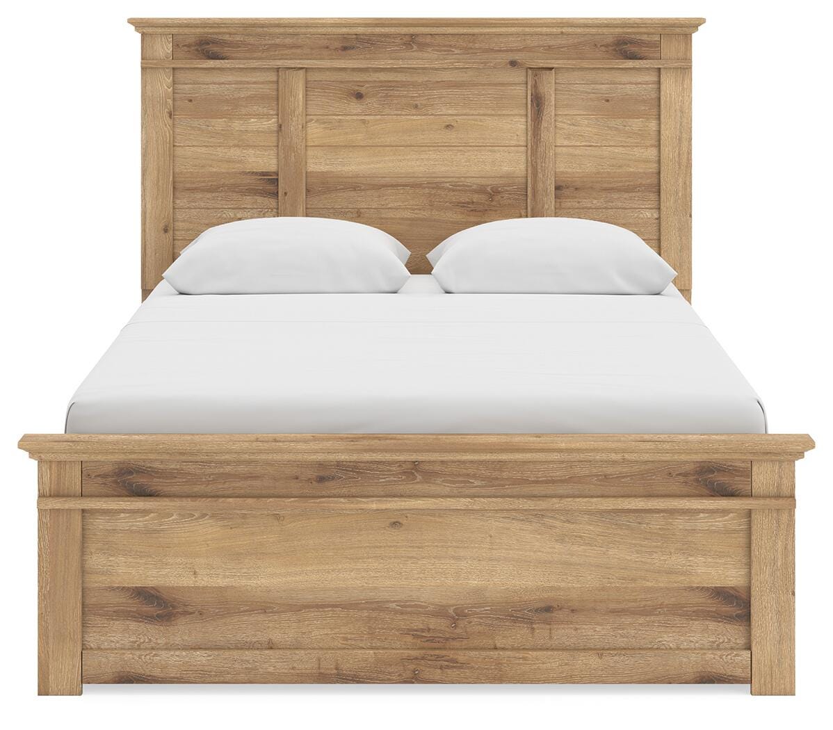 Makidern Tan Queen Panel Storage Bed view 8