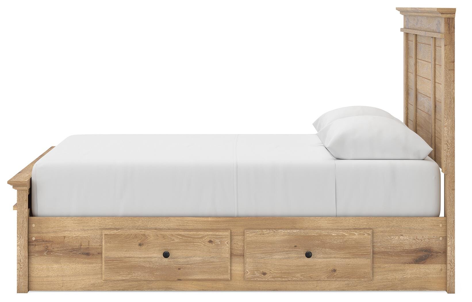 Makidern bed natural wood grain detail