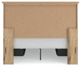 Makidern Tan Queen Panel Storage Bed view 9