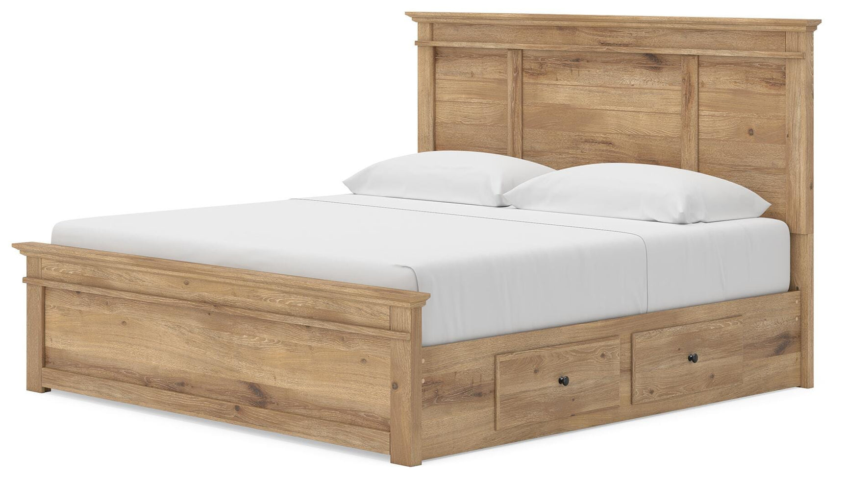 Under-bed storage drawers open