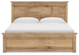 Back view of Makidern king panel bed