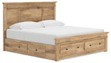 Top view angle of king panel bed