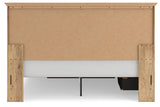 King panel bed with storage drawers closed