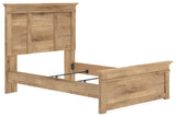 Makidern Full Panel Bed close-up of wood grain