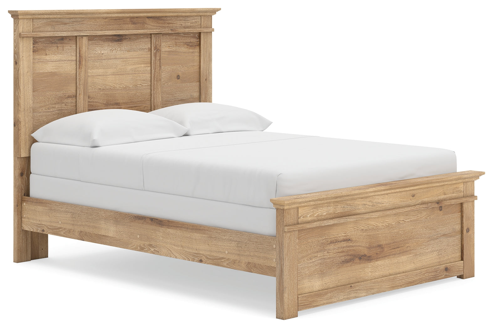 Makidern Full Panel Bed angled side view