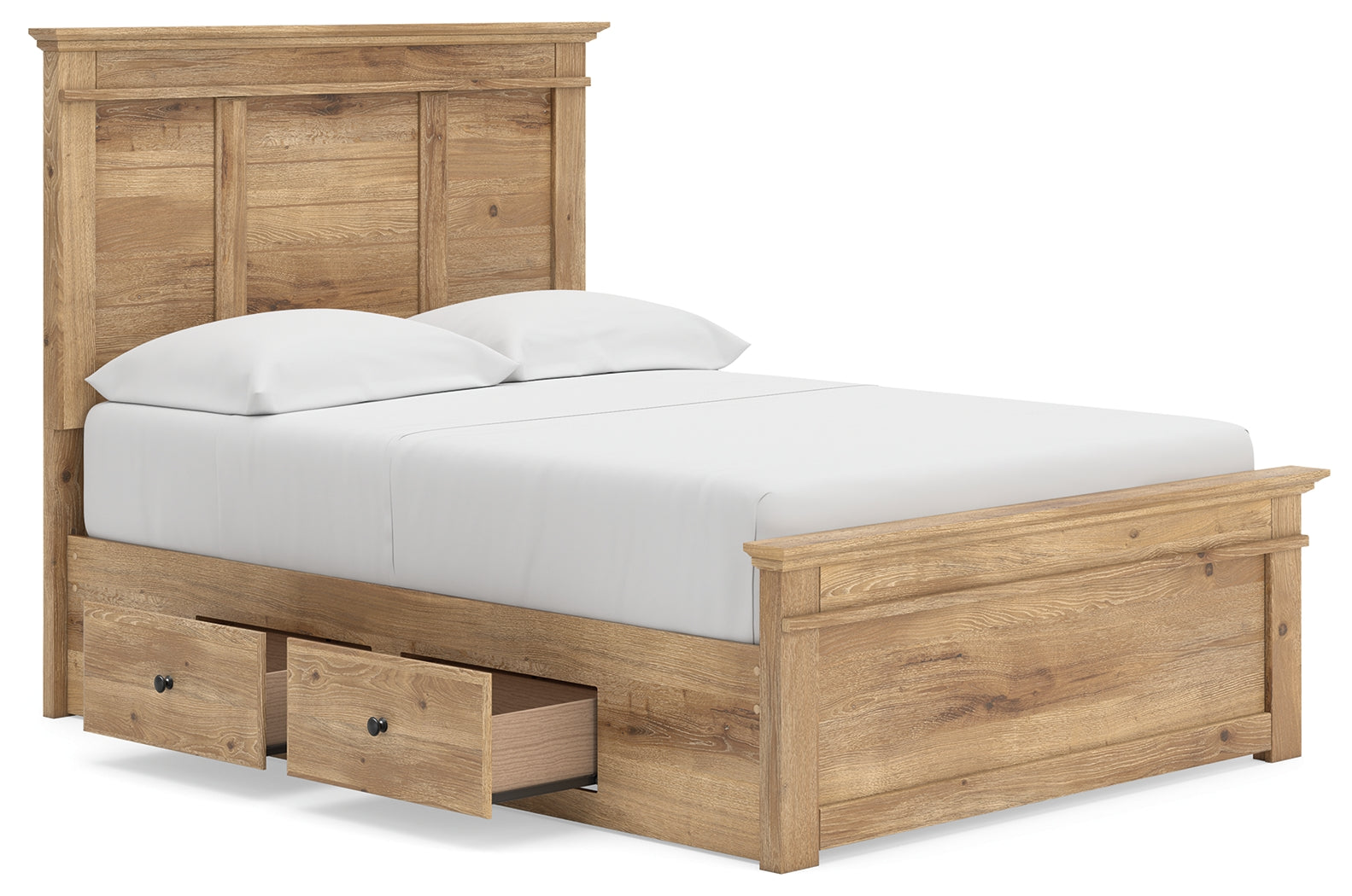 Makidern Full Panel Storage Bed under-bed storage open