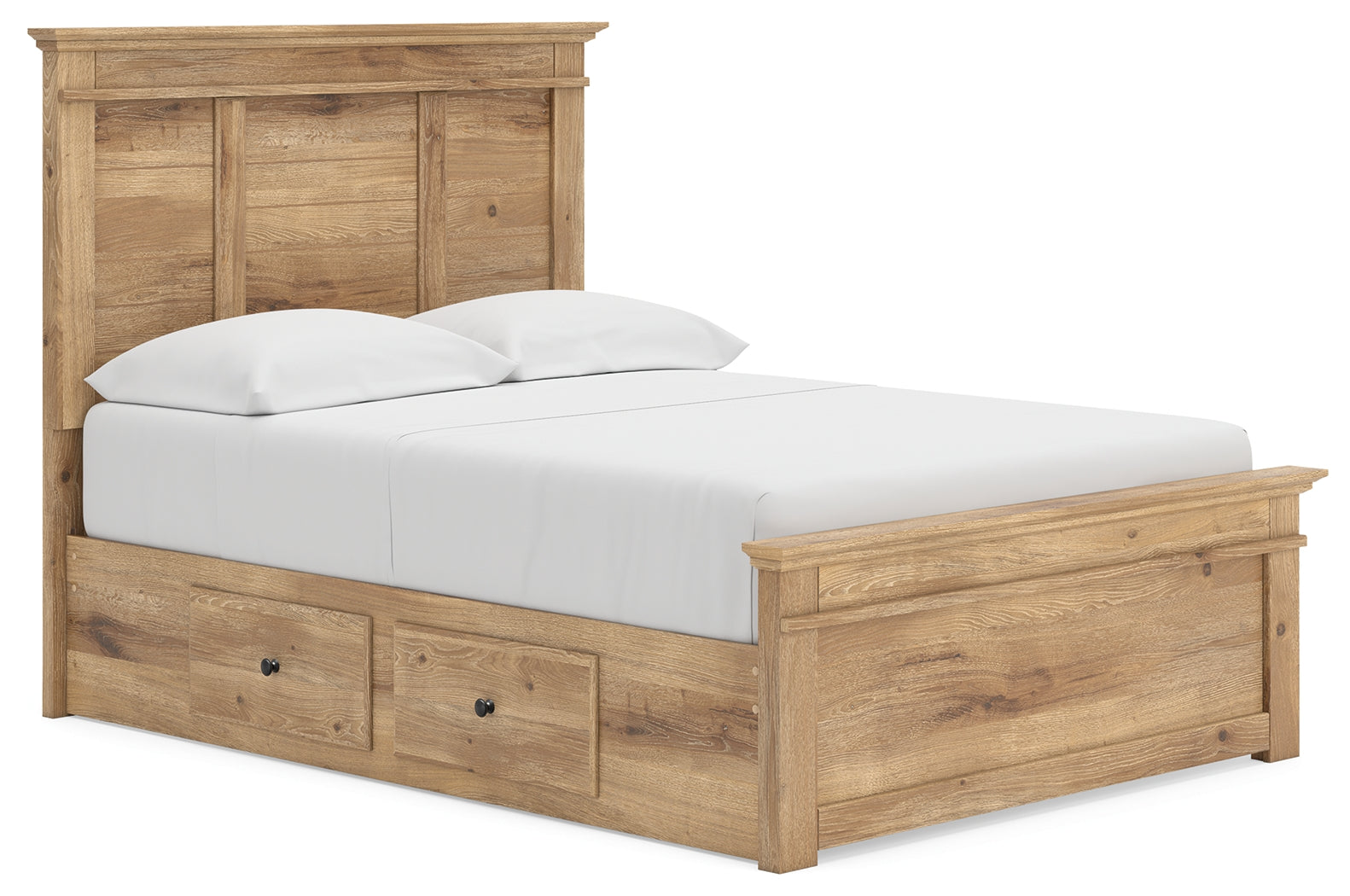Makidern Full Panel Storage Bed back view
