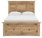 Makidern Full Panel Storage Bed top view showing panel headboard