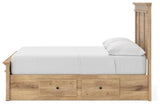 Makidern Full Panel Storage Bed drawer knob detail