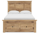 Makidern Tan Full Panel Storage Bed view 7