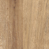 Makidern Full Panel Storage Bed natural brown finish close-up