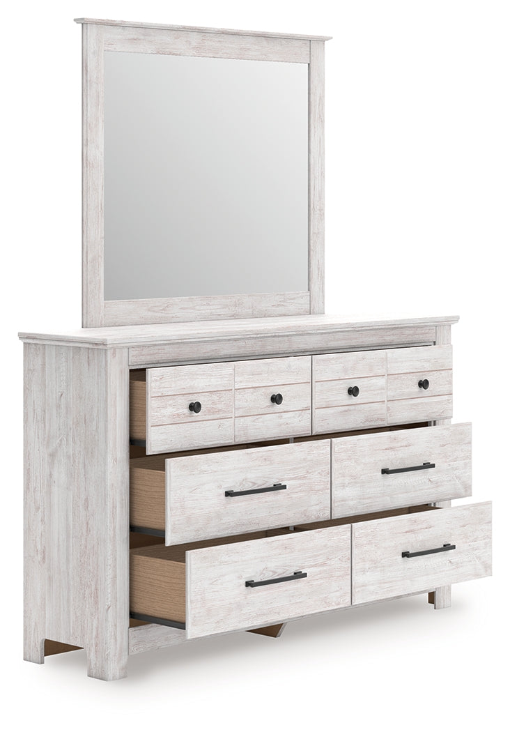 Makidern dresser drawer open showing storage
