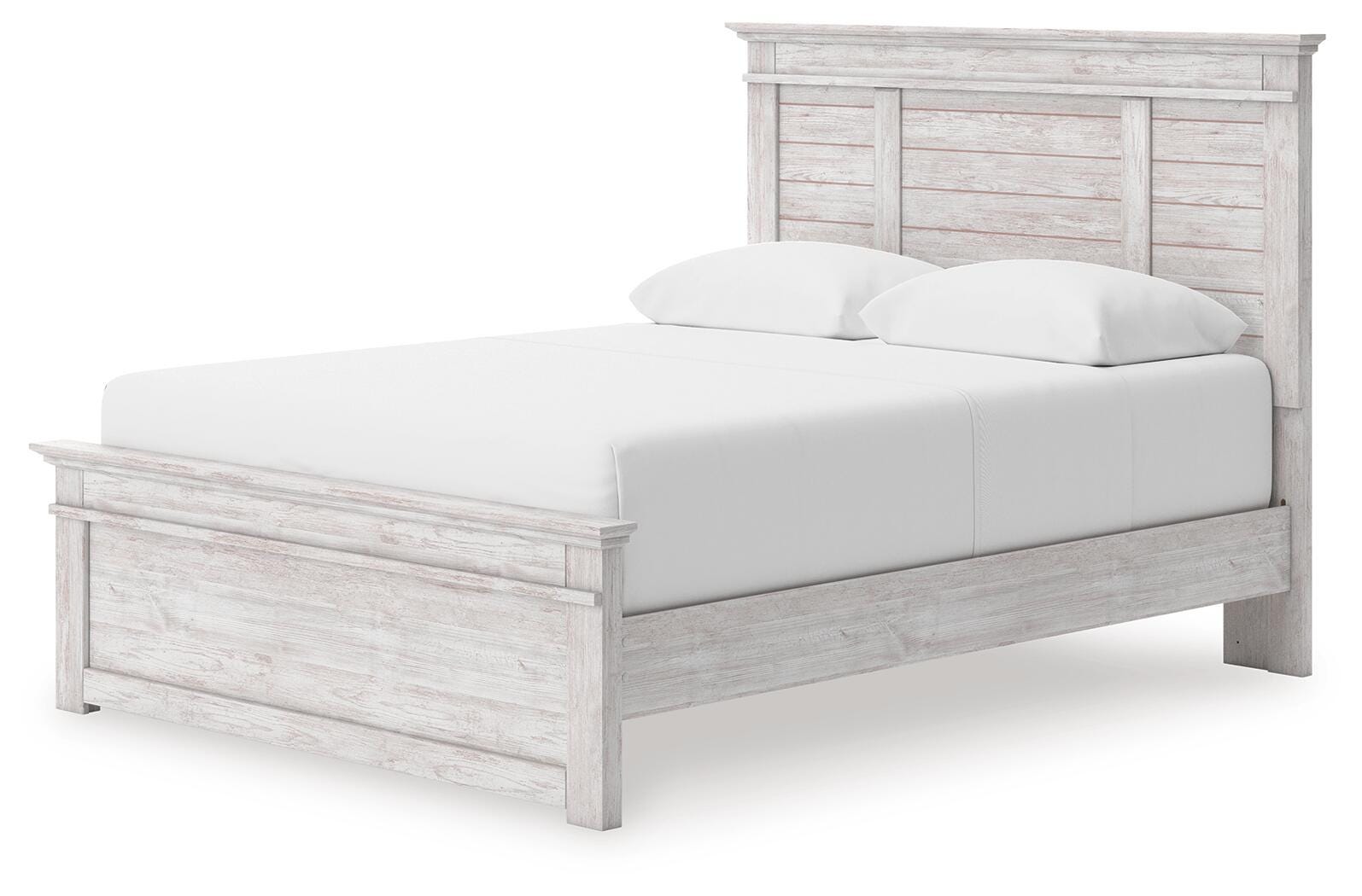 Makidern Whitewash Queen Panel Storage Bed from Decor Furniture