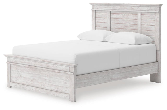 Makidern Whitewash Queen Panel Storage Bed from Decor Furniture