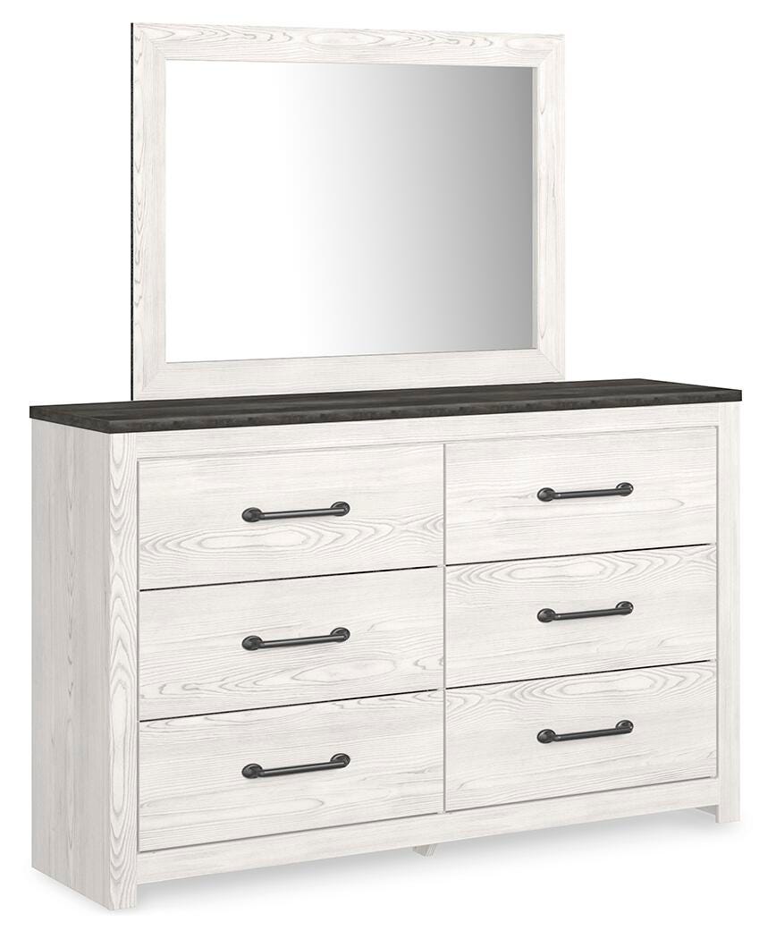 Gerridan White/Gray Panel Bedroom Set angled view