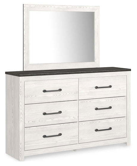 Gerridan White/Gray Panel Bedroom Set angled view
