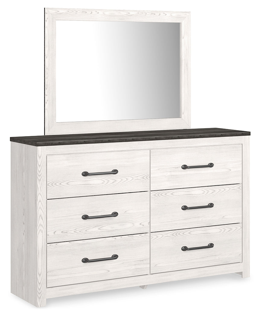 Gerridan White/Gray Panel Bedroom Set angled view