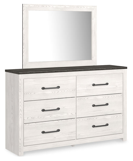 Gerridan White/Gray Panel Bedroom Set angled view