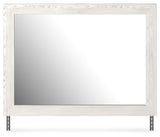 Gerridan White Rustic Bedroom Mirror head-on view
